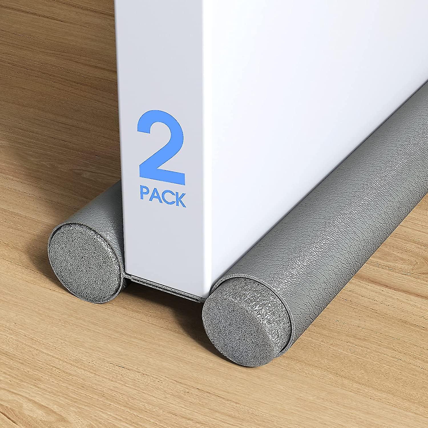 Door Draft Stopper Draught Excluder Adjustable Double Sided Grey