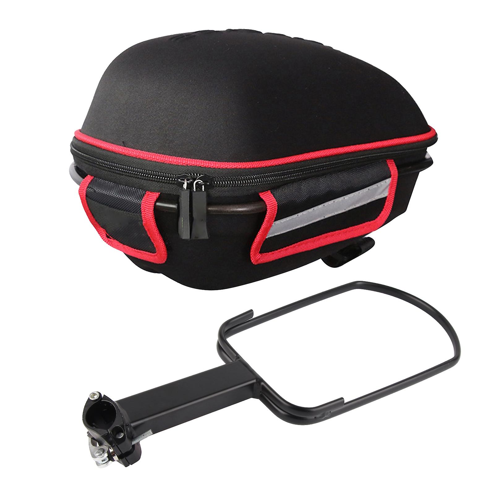 Red Hard Shell Mountain Bike Saddle Bag - Spacious & Durable