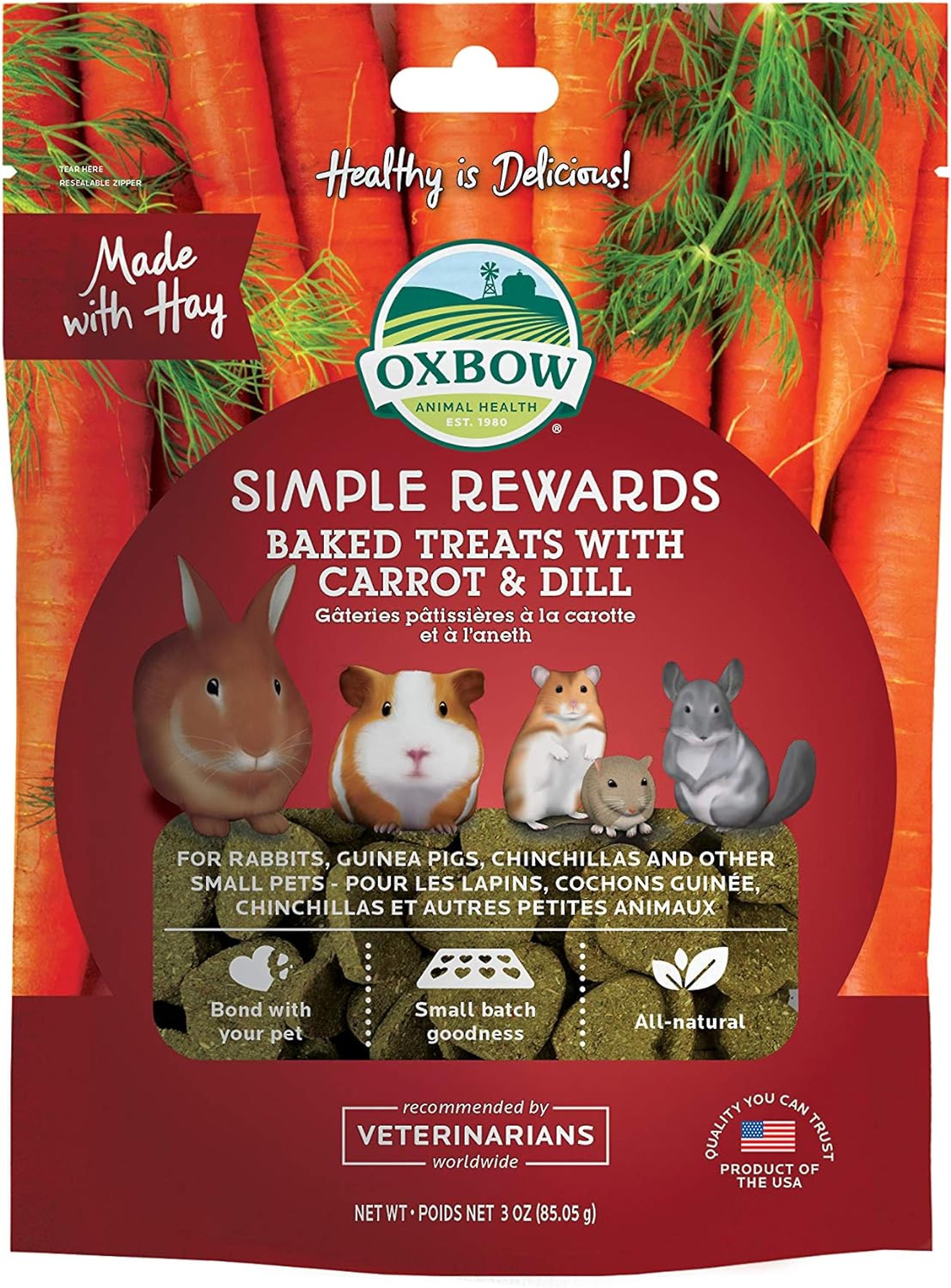 Oxbow Simple Rewards Baked Treats 胡萝卜莳萝小动物 60g