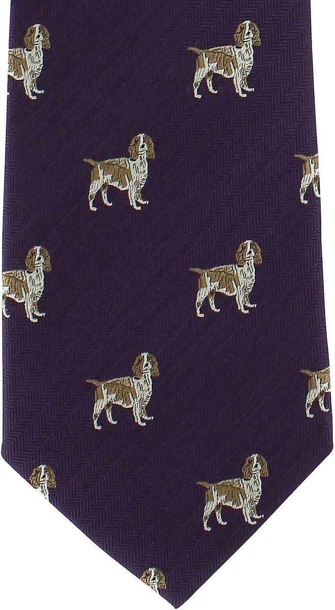 ロンドン ビーグル シルク ネクタイ - 紫の Michelsons