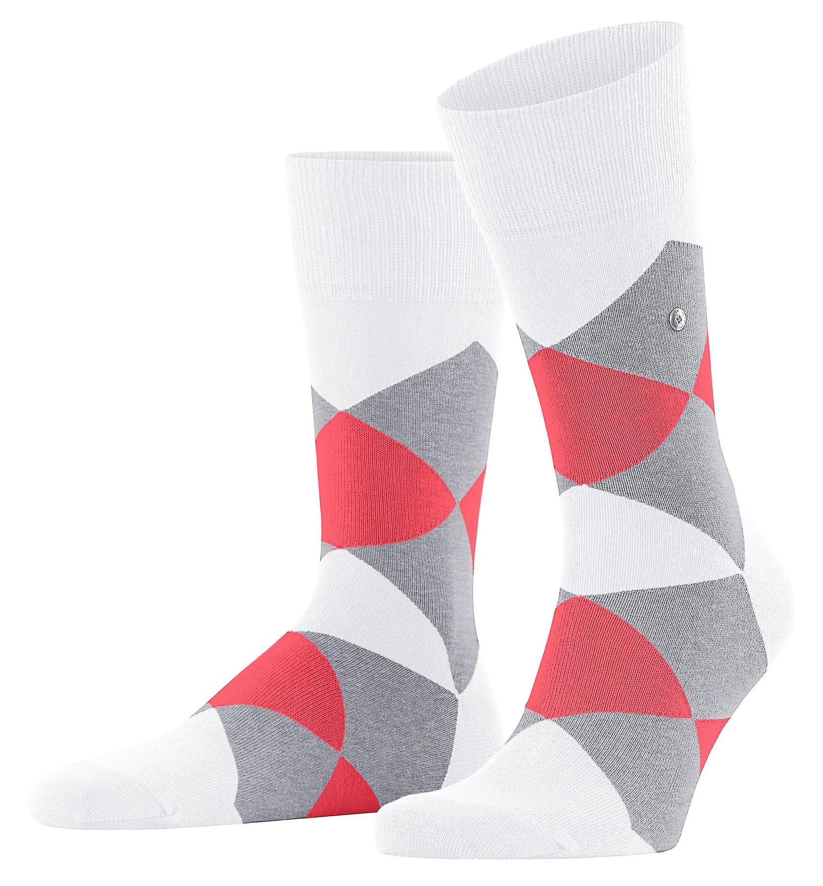 Burlington Clyde Socks - White/Pink/Grey