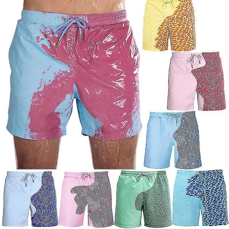 Men's Quick-Drying Color-Changing Temperature-Sensitive Swim Shorts
