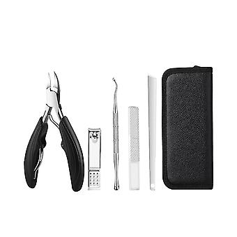 4pcs Toe Nail Clippers Cutter Ingrown Toenail Tool Thick Nails Dirt Remover Super Sharp Curved Blade