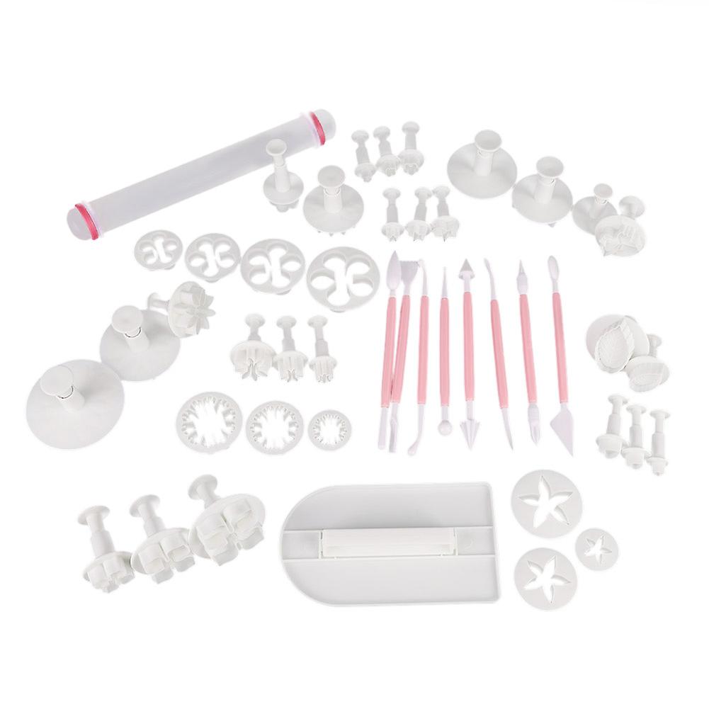 46Pcs Flower Biscuit Cookies Cutters Molds Bakery Decorating Tool