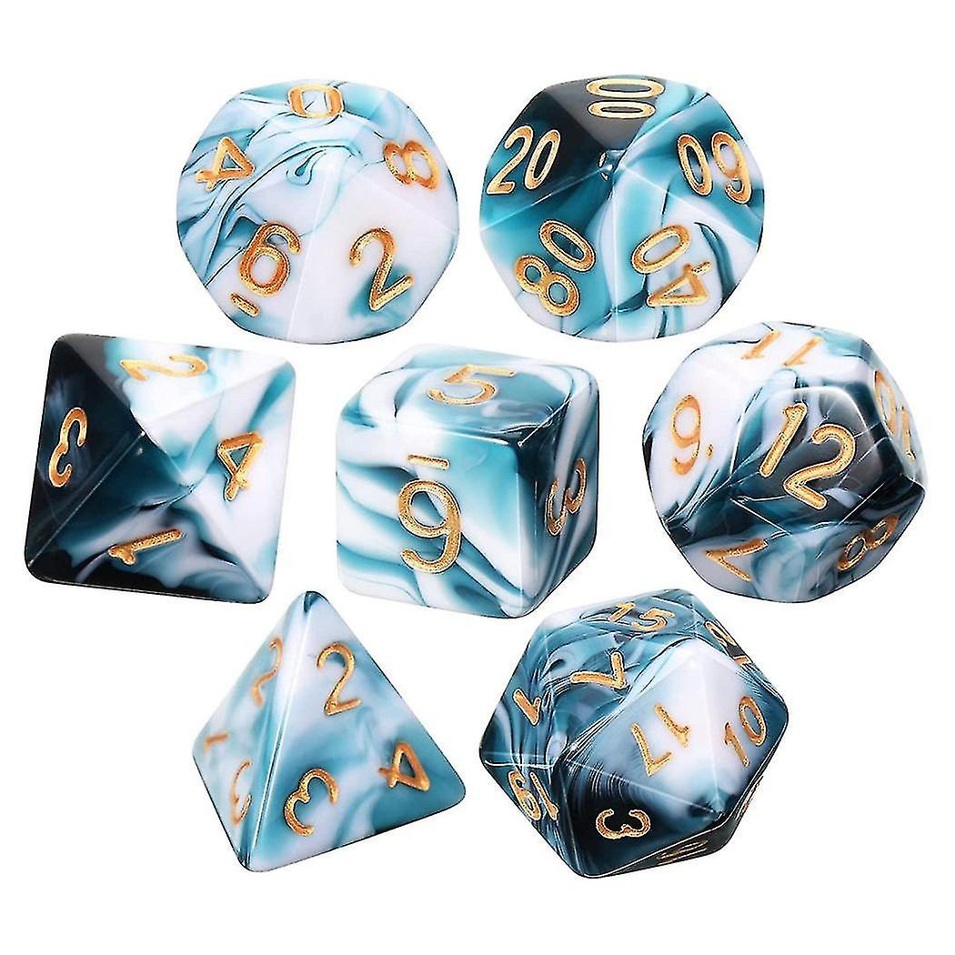 7 Pieces Dice Set Polyhedral Dice Set Role Playing Dices Set For Dnd Pathfinder Role Playing Rpg