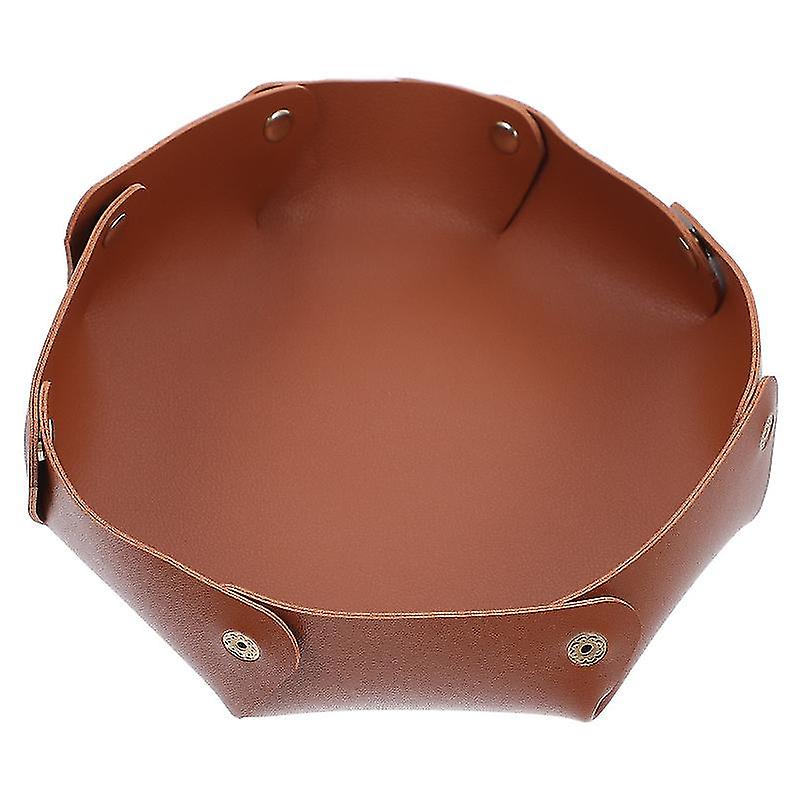 1pcs Desktop Leather Tray