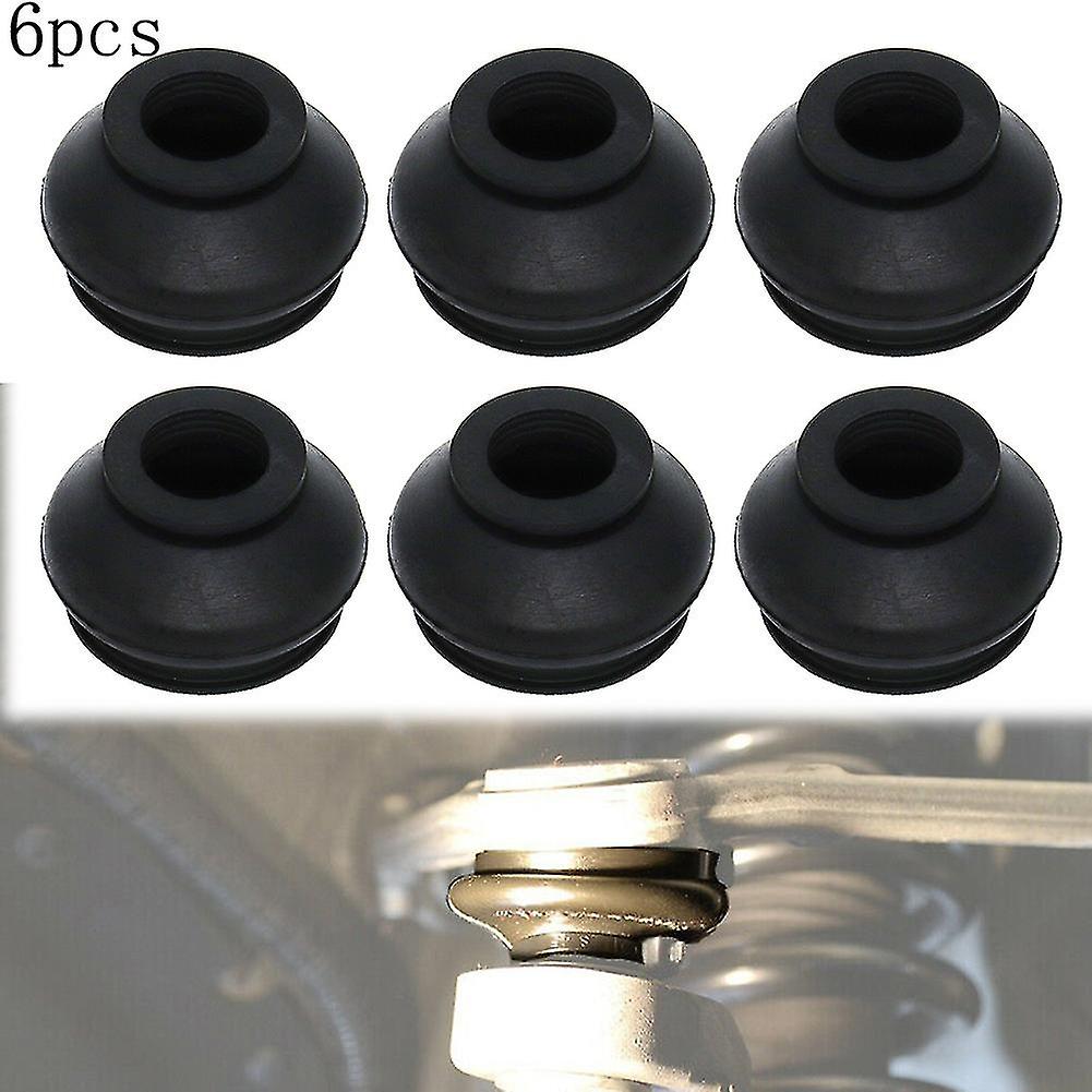 6pcs Universal Dust Boot Covers Rubber Tie Rod End Ball Joint Dust Boots Dust Cover Boot Gaiters Car