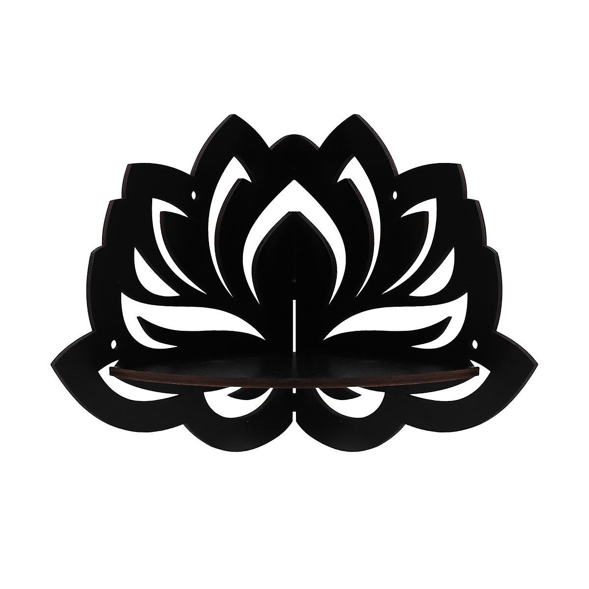 Lotus Floating Corner Shelf Gothic Halloween Decoration Wall Hanging Shelf Crystal Display Shelf Home Wall Decor