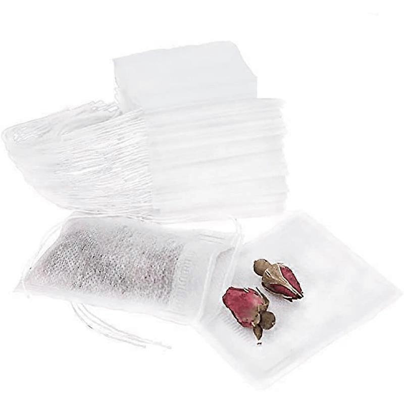 400 stk tefilterposer, engangs tom snorforseglingsfilter løse bladteposer (3,54 x 2,75 tommer)