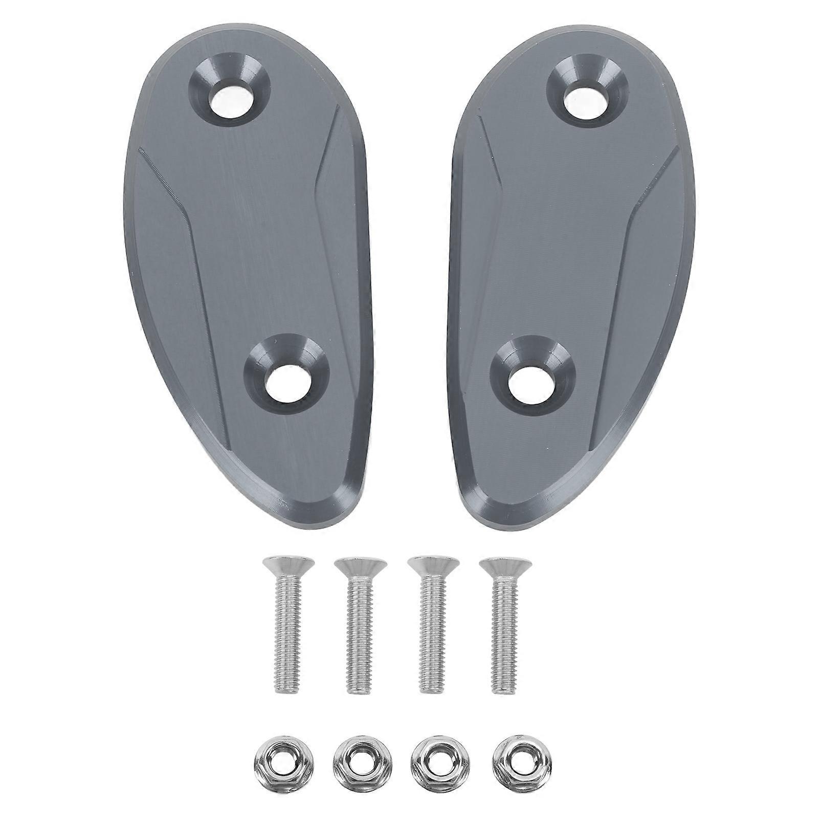 2PCS Motorcycle Rear Mirror Hole Cover Aluminium Alloy Mirror Block Off Base Plates Fit for CBR1000RR 2020 to 2023 Titanium
