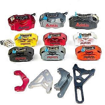 Étriers De Frein Moto – Supports Adaptateurs 82 Mm, 4 Pistons, CNC Alu, Universels