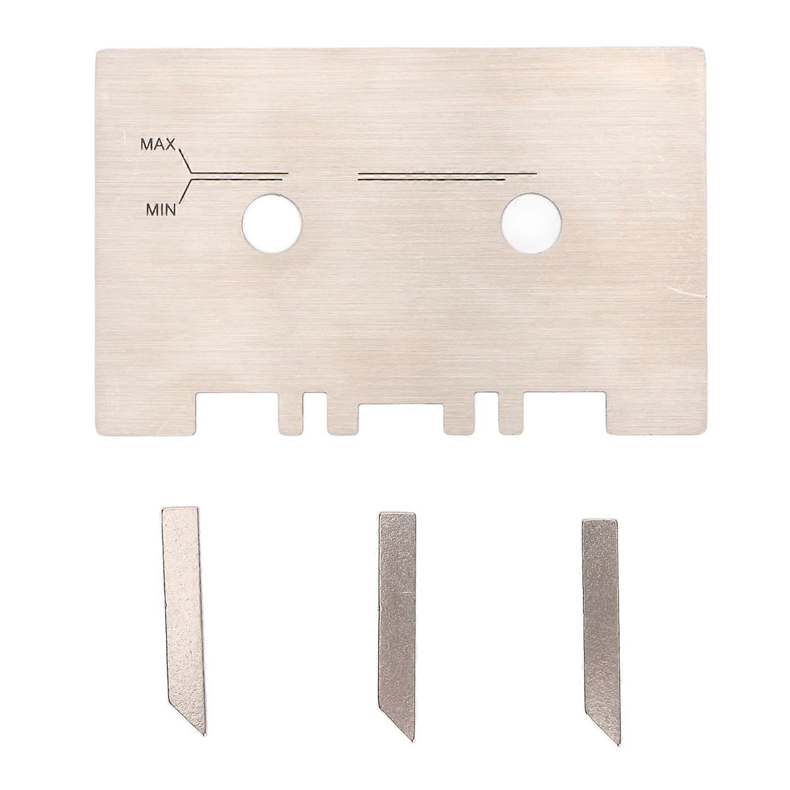 1 Set High Accuracy Cassette Head Head and Guide Gauge Mechanical Alignment with 3Pcs Chexk Bar for Student ReVox for TEAC