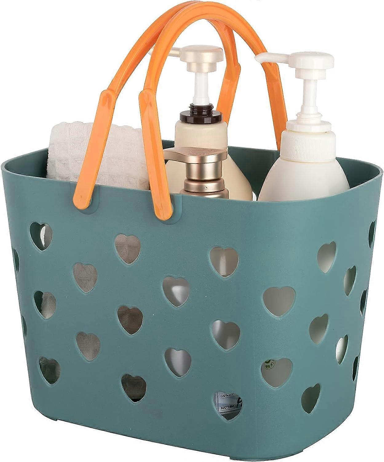 Portable Shower Caddy Tote Plastic Storage Basket with Handle Box Organizer