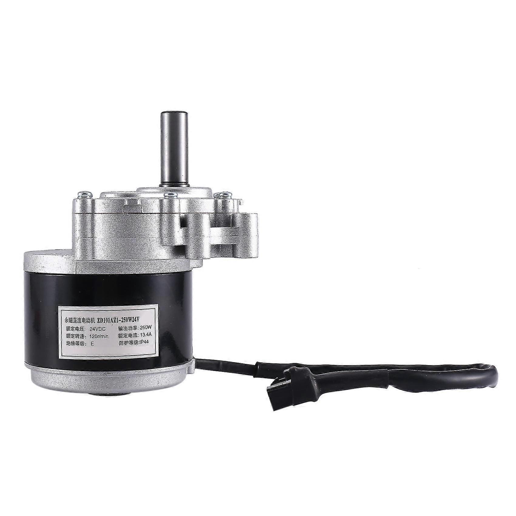 250W 24V 120Rpm低速ブラシモーター、44mm長いシャフト、シャフト直径17mm、車椅子使用DCギアブラシモーター