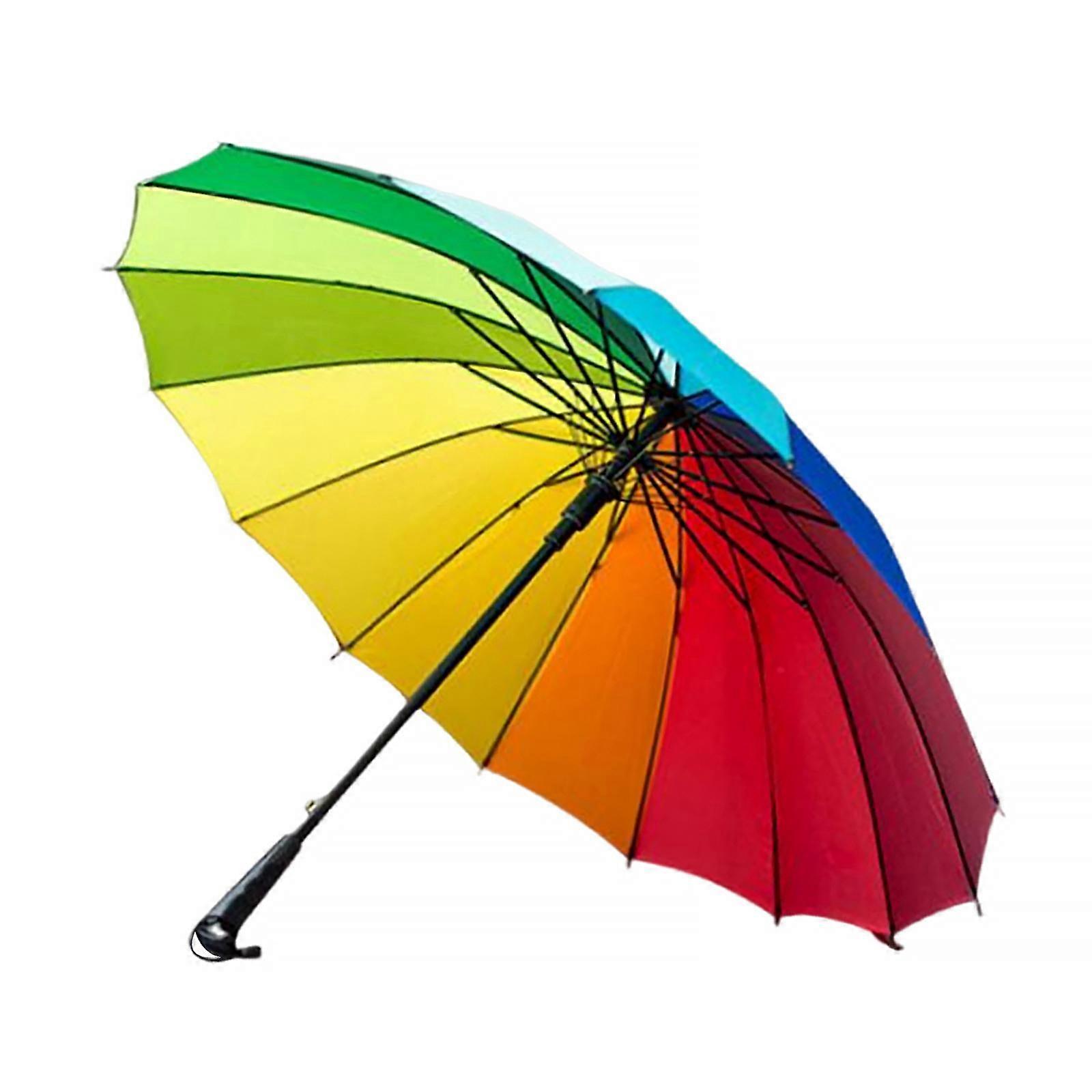 Stick Umbrella 16 Ribs Extra Large Waterproof Strong Automatic Open Umbrella