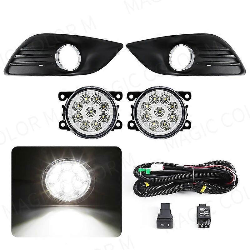 A Ford Focus Focus 2 MK2 2009 2010 2011 ködlámpák LED DRL nappali menetjelző lámpák Halogén automatikus fényszóró autó tartozékok 12V