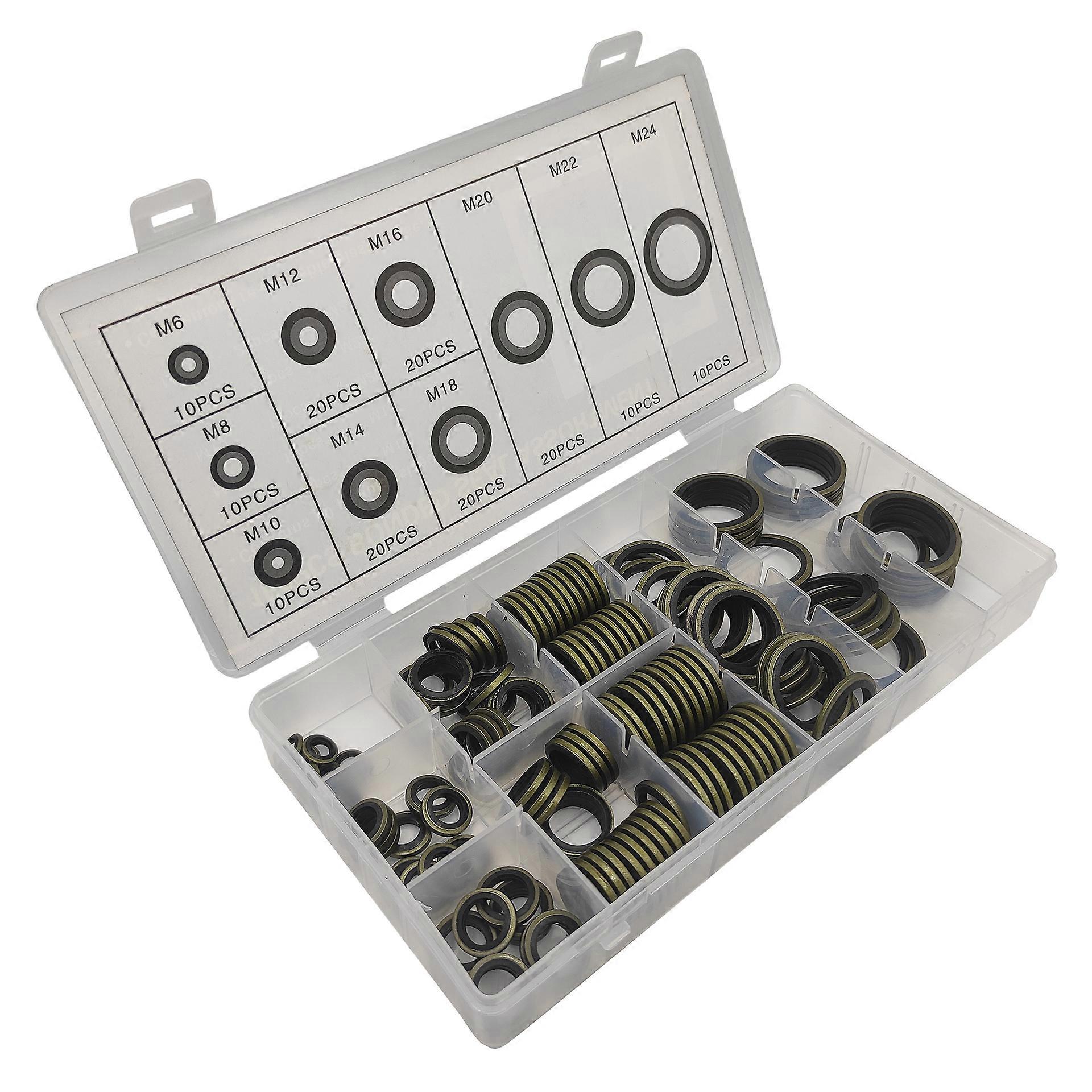 Automotive Dowty Bonded Seal Washer Assortment 150 Piece