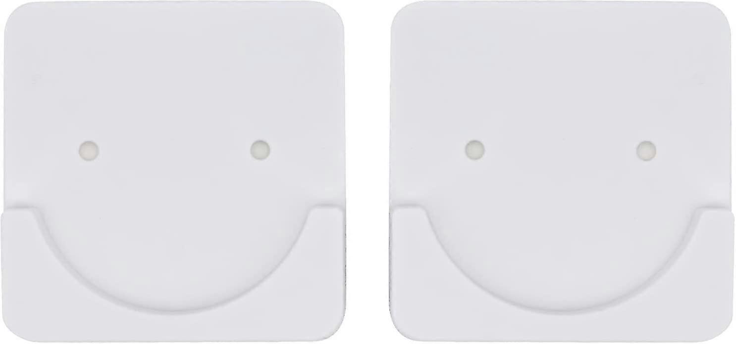 حامل قضيب الستار بدون خطافات قضيب الحفر حامل قضيب الستار الستار رود خطافات ، 2 قطعة (مربع أبيض)