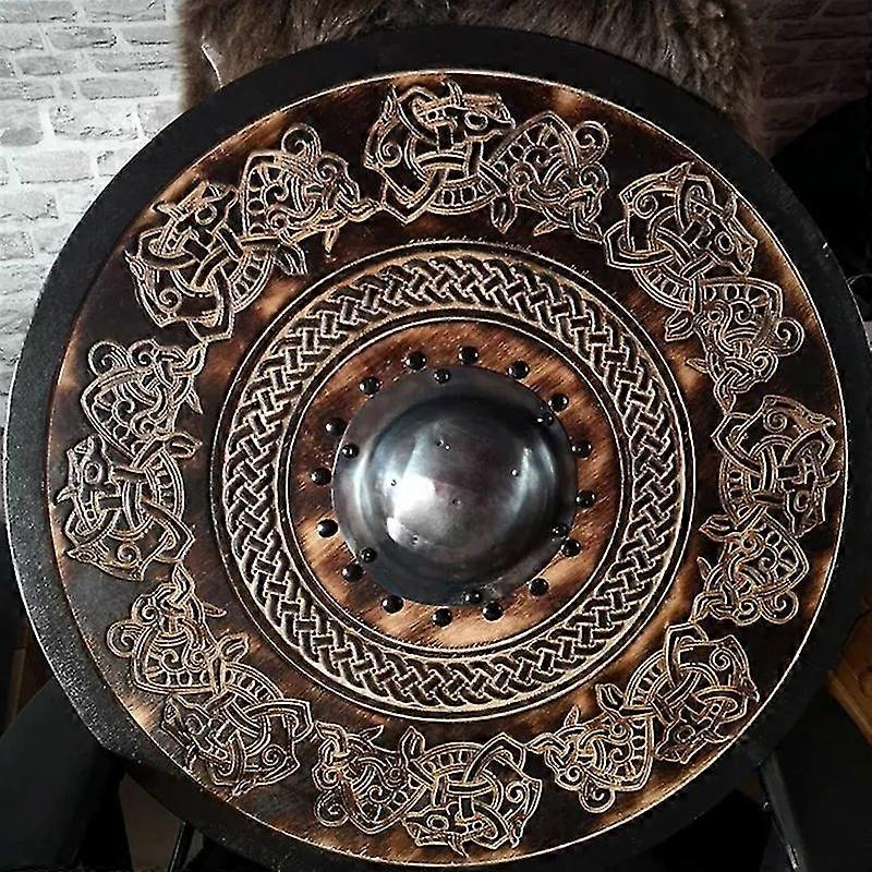 درع الفايكنج 30cm درع خشبي الديكور الداخلي درع خشبي