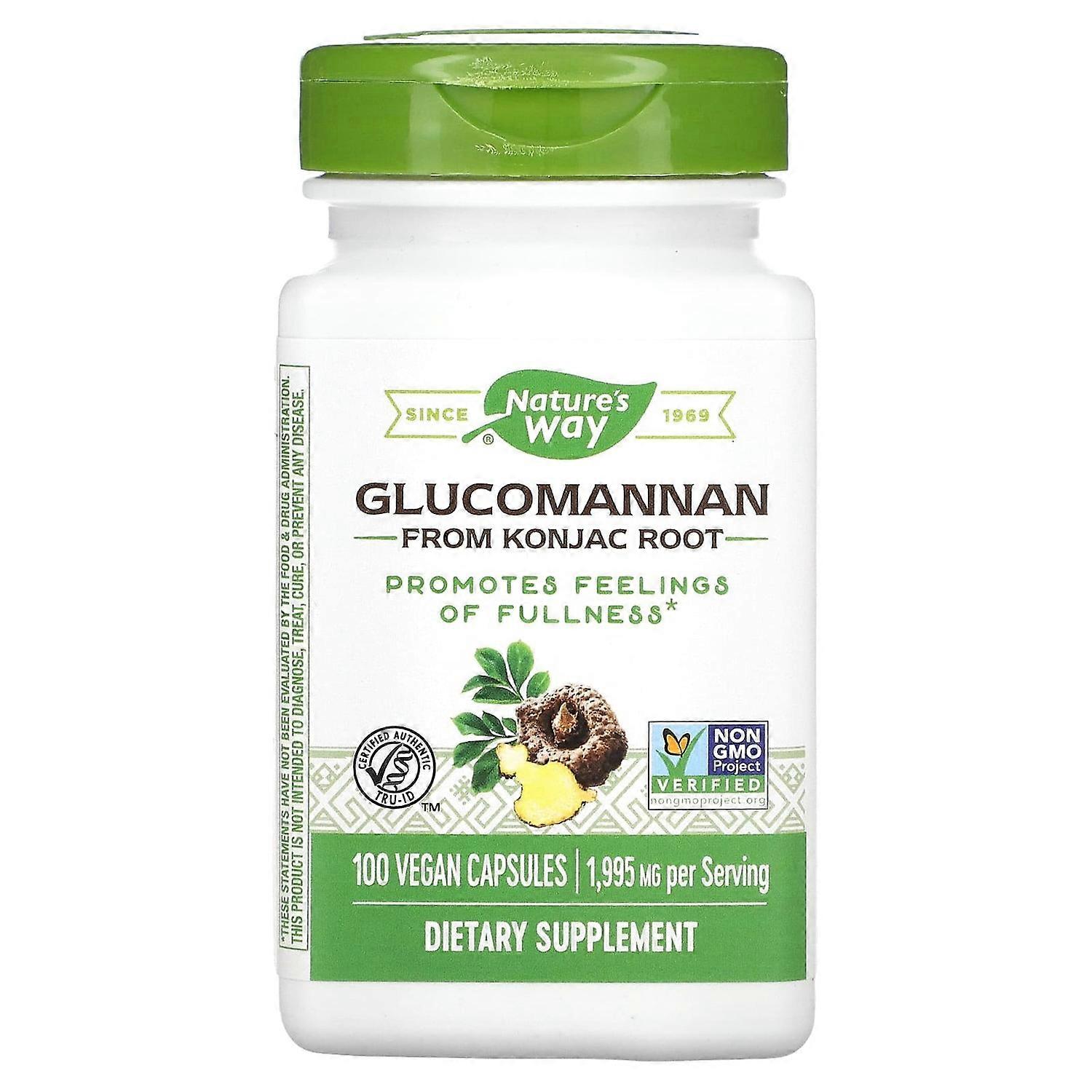 Nature's Way, Glucomannan from Konjac Root, 1,995 mg, 100 Vegan Capsules (665 mg per Capsule )