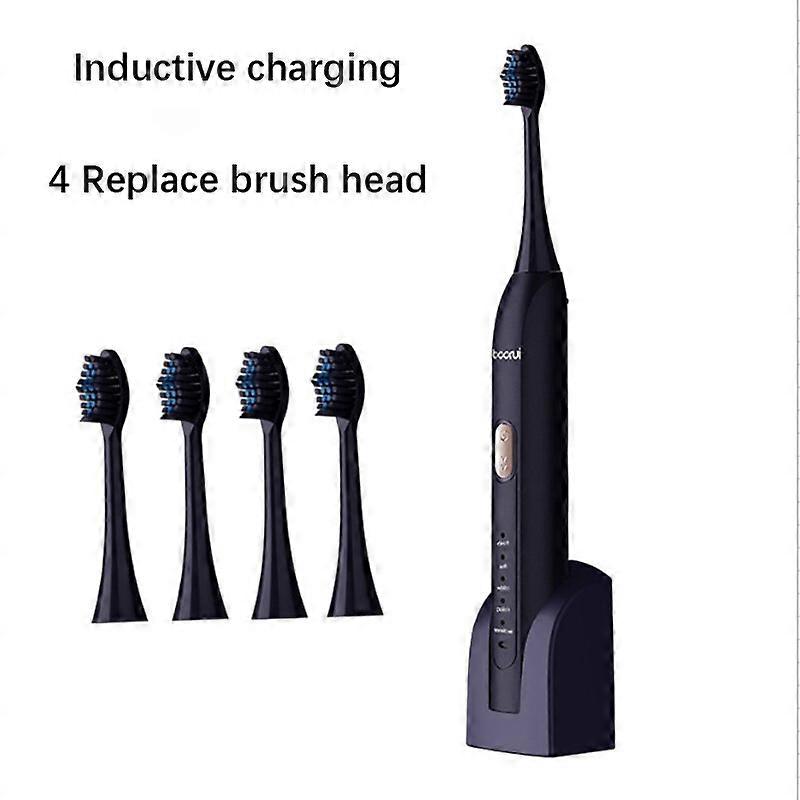 Multi function Electric Toothbrush Rechargeable Inductive Charging Adult Smart Ultrasonic Automatic Toothbrush holder 4 Heads