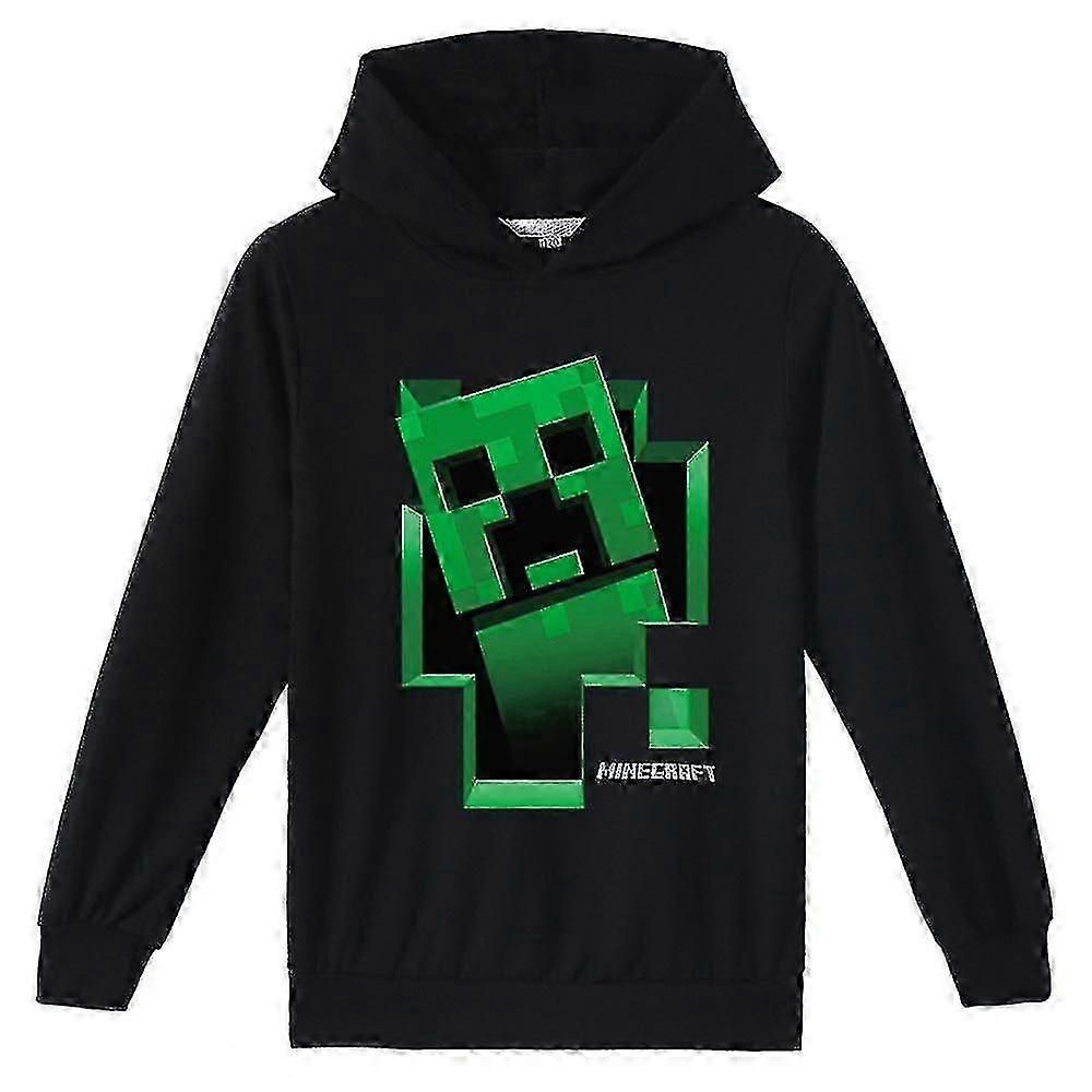 7-15 år Barn Minecraft Creeper Hettegenser