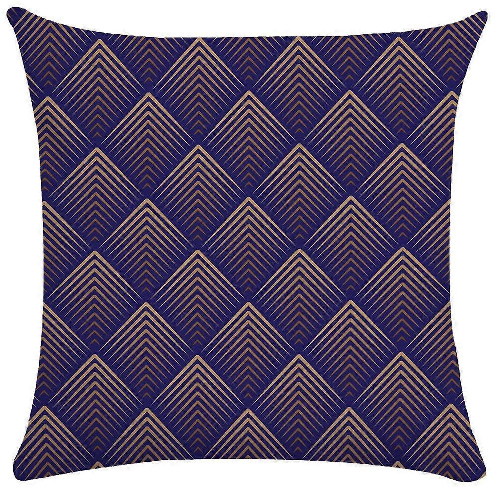 Taie d’oreiller d’ombrage géométrique doré Housse de coussin en peluche courte douce Coussin de salon Canapé Coussin extérieur Siège d’auto Design 1813jpjcjh