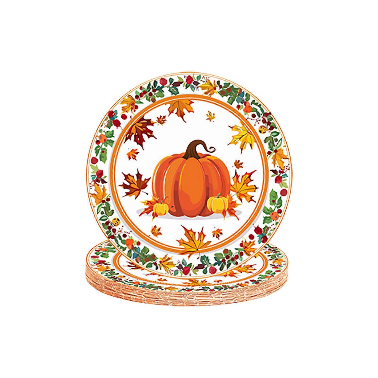 Thanksgiving Theme Party Tableware Set Disposable Decorative Tableware Paper Set