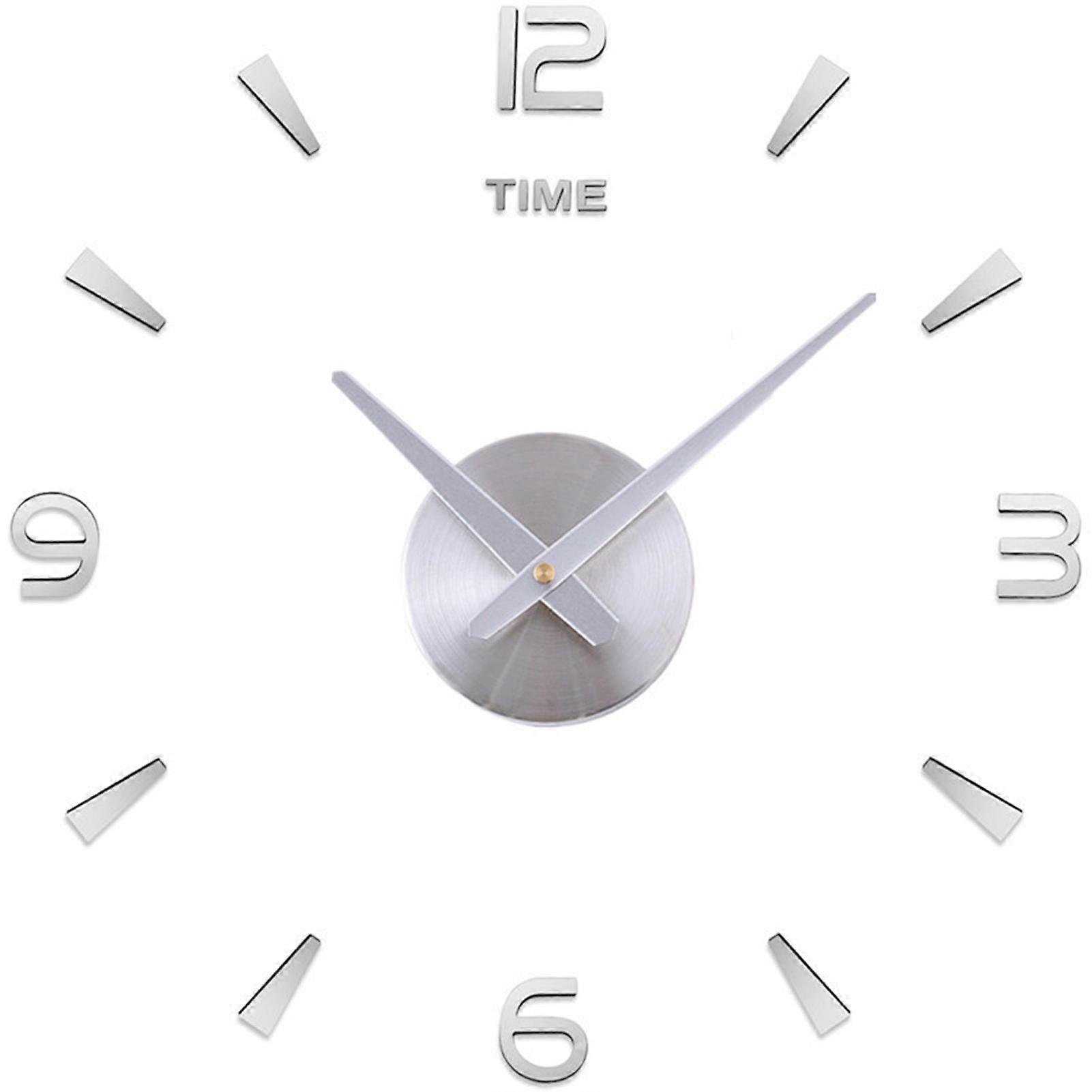 DIY Stereoscopic Frameless Wall Clock Large Number Sticker Clock Good as Housewarming Gift