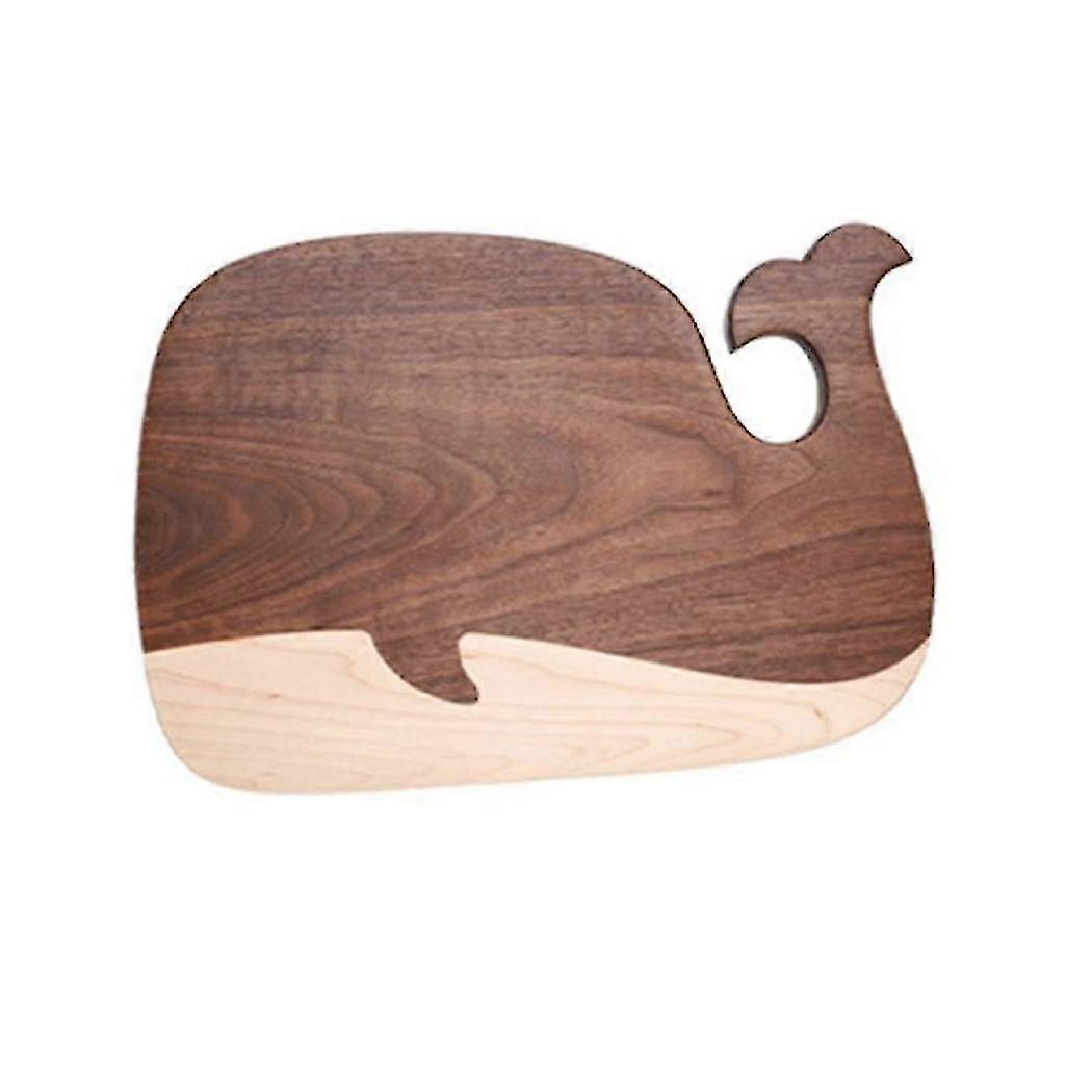 Creative Black Walnut Whale Cutting Board Solid Wood Cutting Board-b