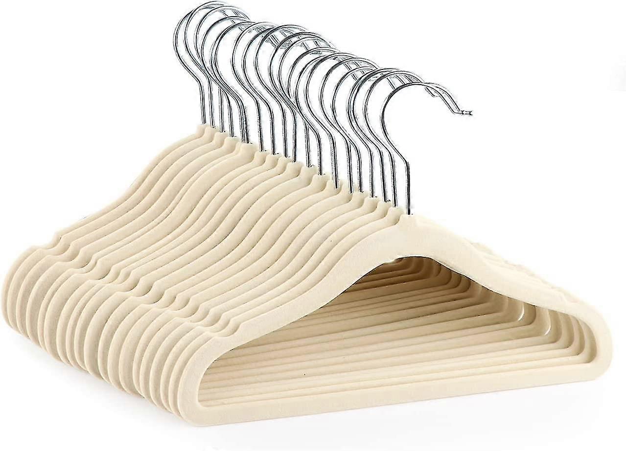 30 Pack Παιδικές Βελούδινες Κρεμάστρες, Αντιολισθητικές Κρεμάστρες Ρούχων 360 Περιστρεφόμενες Αγκίστρι Yue Chi