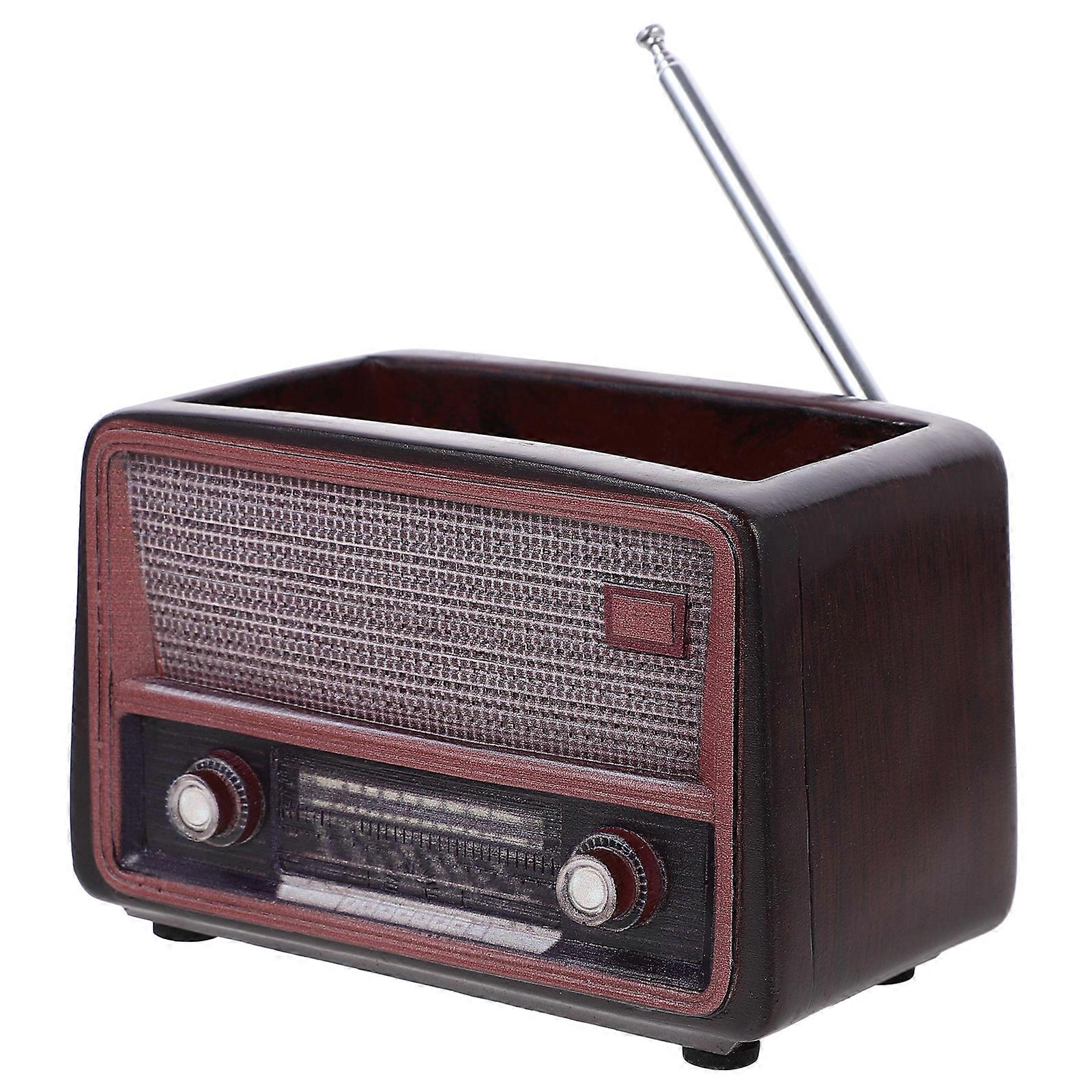 1pc Resin Radio Shape Pot Creative Flowerpot Resin Desktop Planting Container