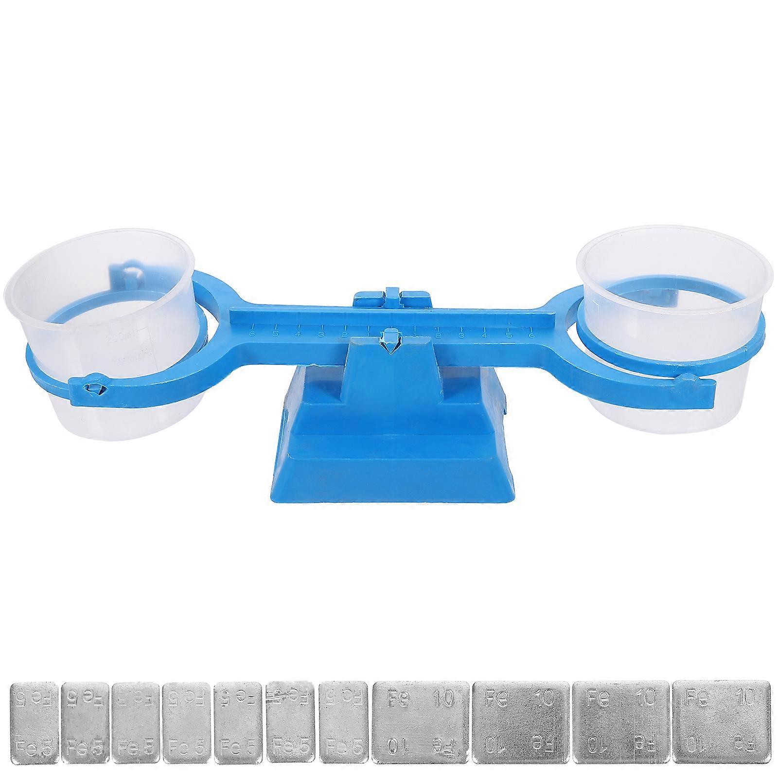 1 Set Double Bucket Balance Scale Portable Kids Scale Classroom Teaching Prop