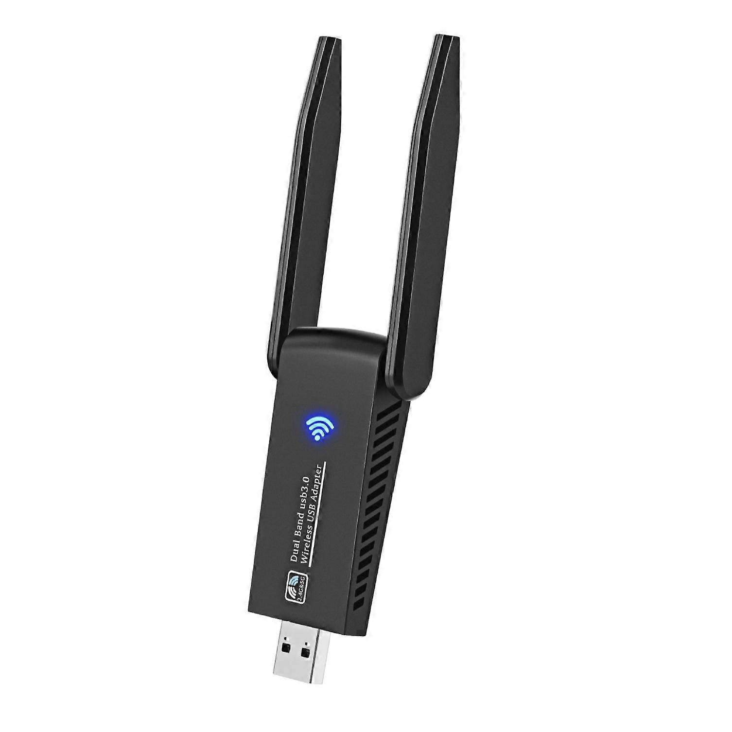 Gigabit Dual-Band Wireless-Netzwerkkarte WLAN-Empfänger 1300Mbps Wireless-Netzwerkkarte 5G Treiberfreier Computer-USB