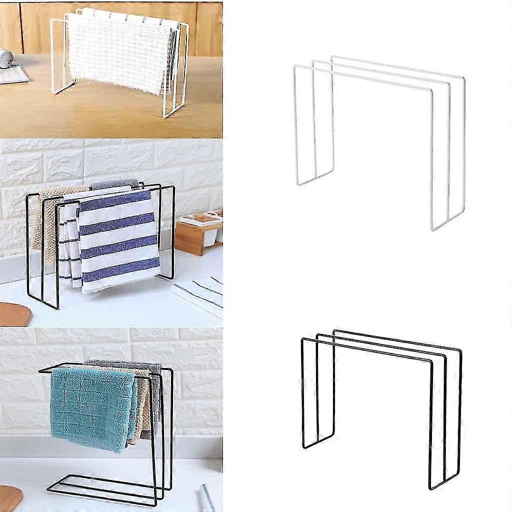 Metal Kitchen Sink Folding Washing Towel Rag Drainer Holder Storage Rack Drying Holder Shelf Sundries Storage Rack Double Sink