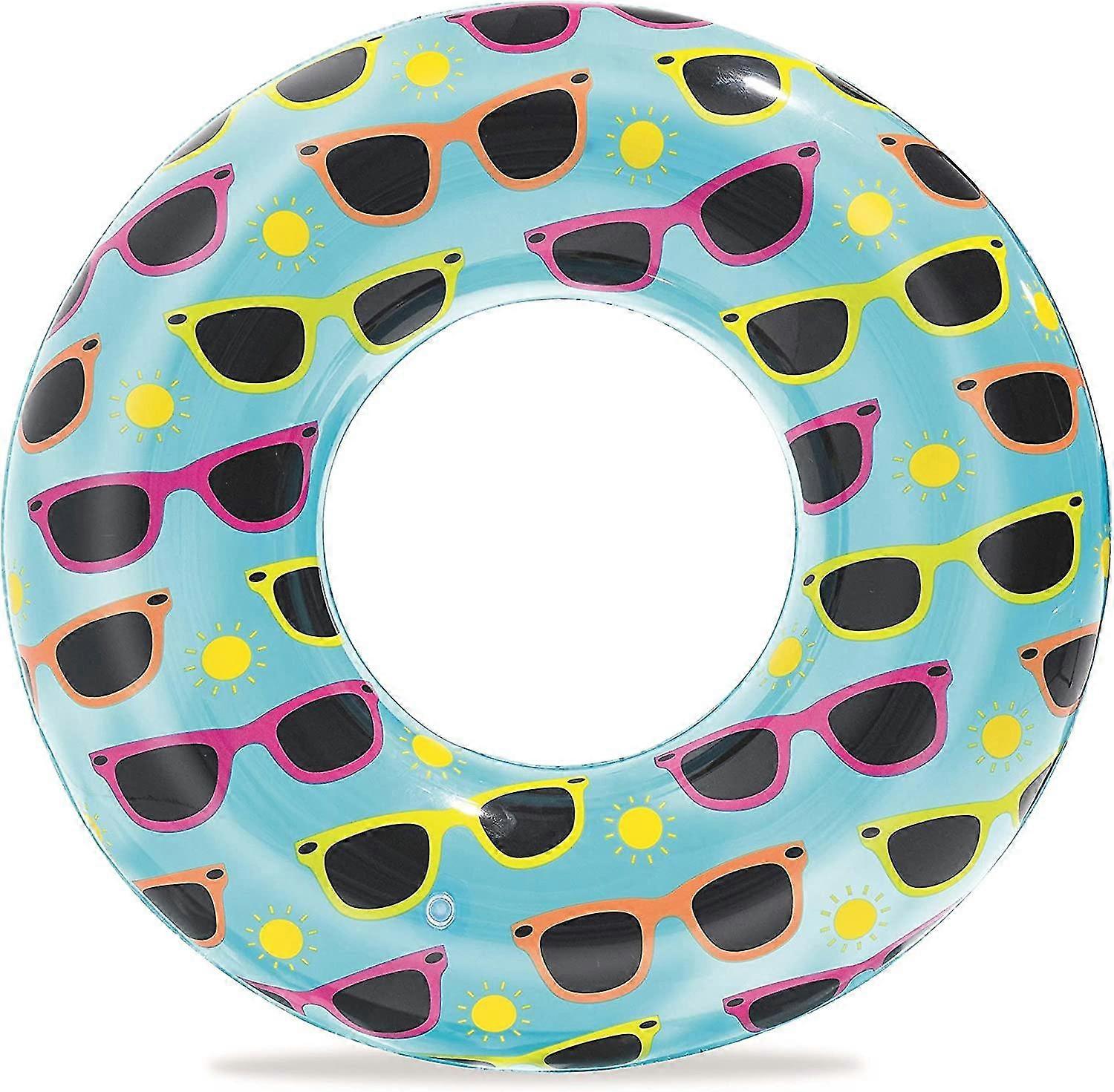 Inflatable Designer Rubber Swim Ring Float, 30 Inch (multi-colour) (1pc)