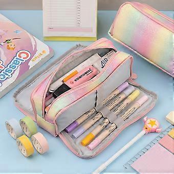 Confezione 8 Astucci Porta Matite Per Raccoglitore 3 Anelli – Multicolore Con Finestra Trasparente, Ideale Per Scuola E Ufficio