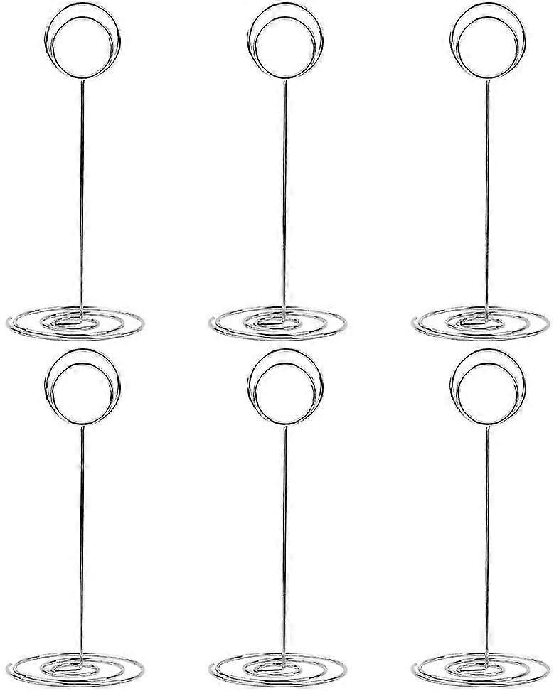 10 Pack 8.75 Inch Tall Table Number Holders Place Card Holder,silver