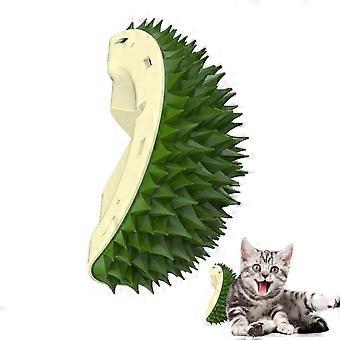 Kat ansigt skrabere | Kattehjørne selvfrisør | Cat Corner Scratcher - Durian form, væghjørne skraber, massage kamme til katte