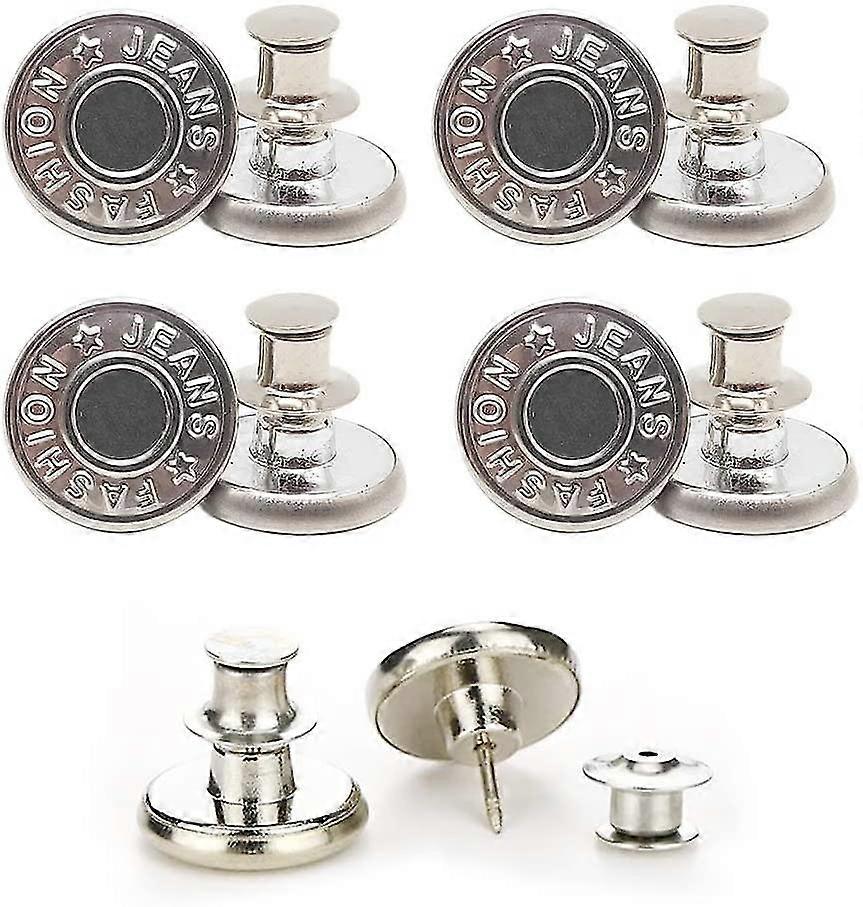4 Sets Button Pins For Jeans, Jean Button Replacement,4pcs 17mm