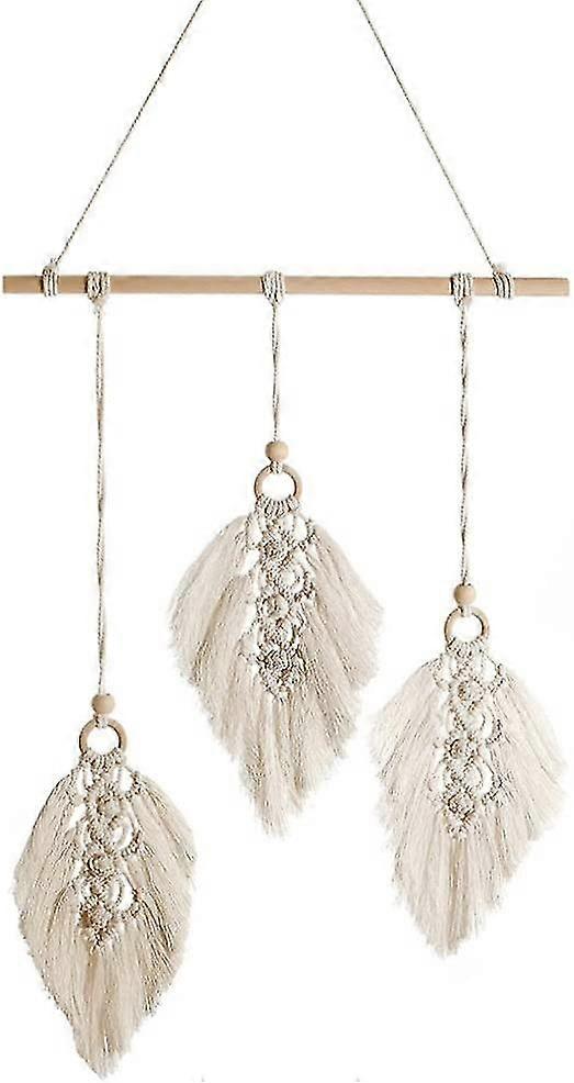 Macrame Tapestry,woven Tapestry Wall Hanging,macrame Wall Hanging,cotton Leaf Shape Tassel