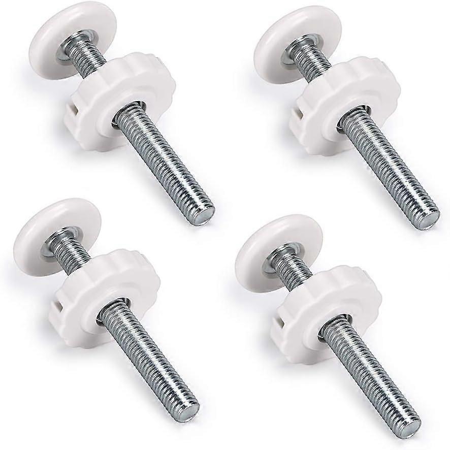 4 pcs M10*80mm Threaded Pin Push Rods for Stair Gate (white)