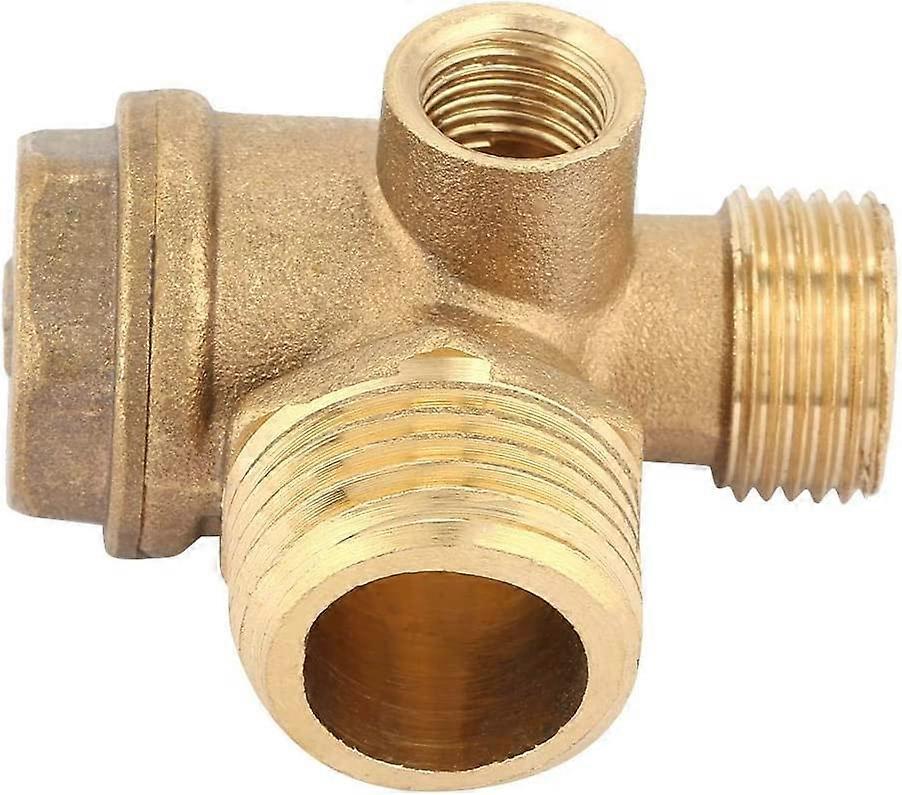 3 Port Compressor Check Valve Male Threaded Tube Connector 20*16*10mm (20*16*10mm)