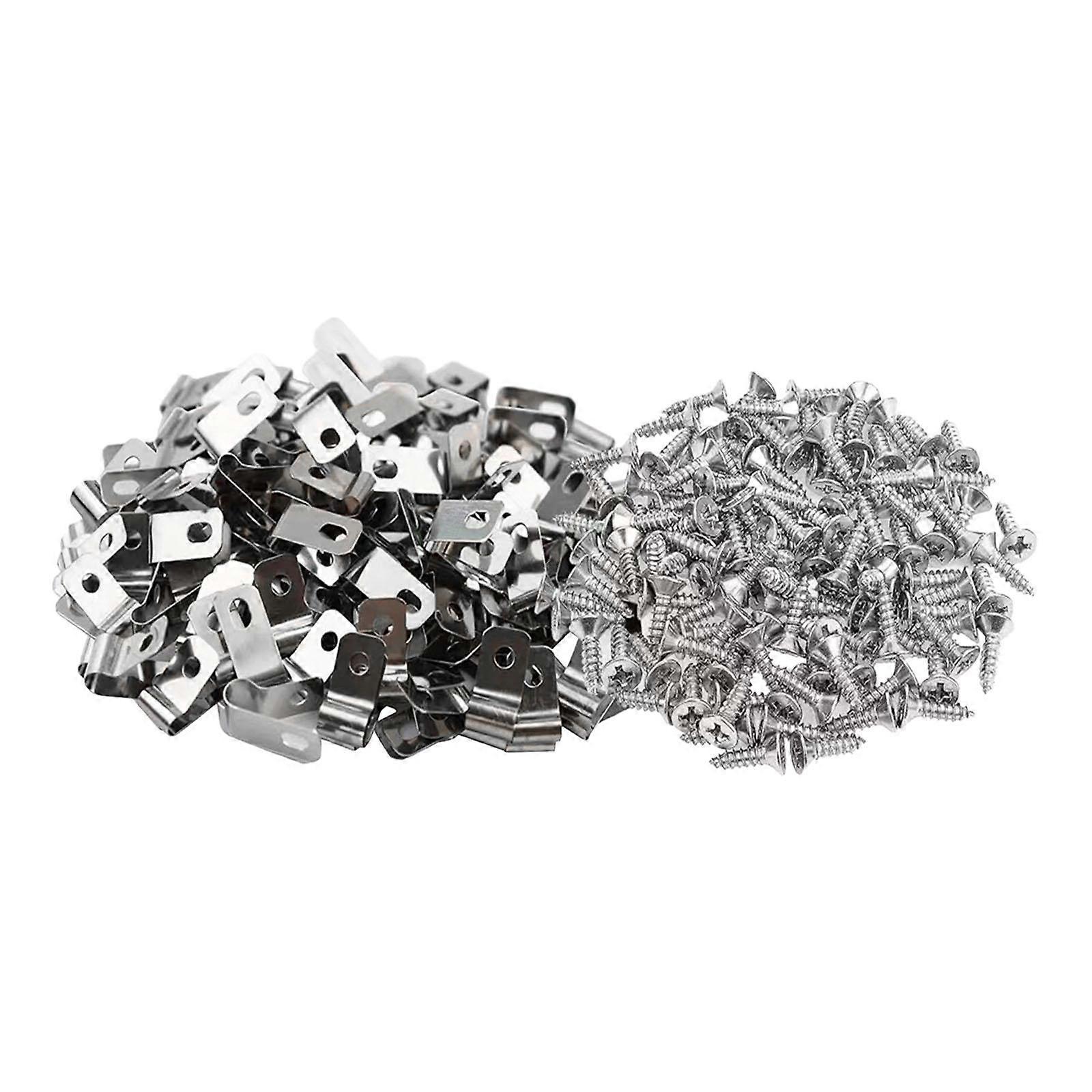 100Pcs Fence Wire Clamps with Screws Easily Install Welded Cable Fence Clamp