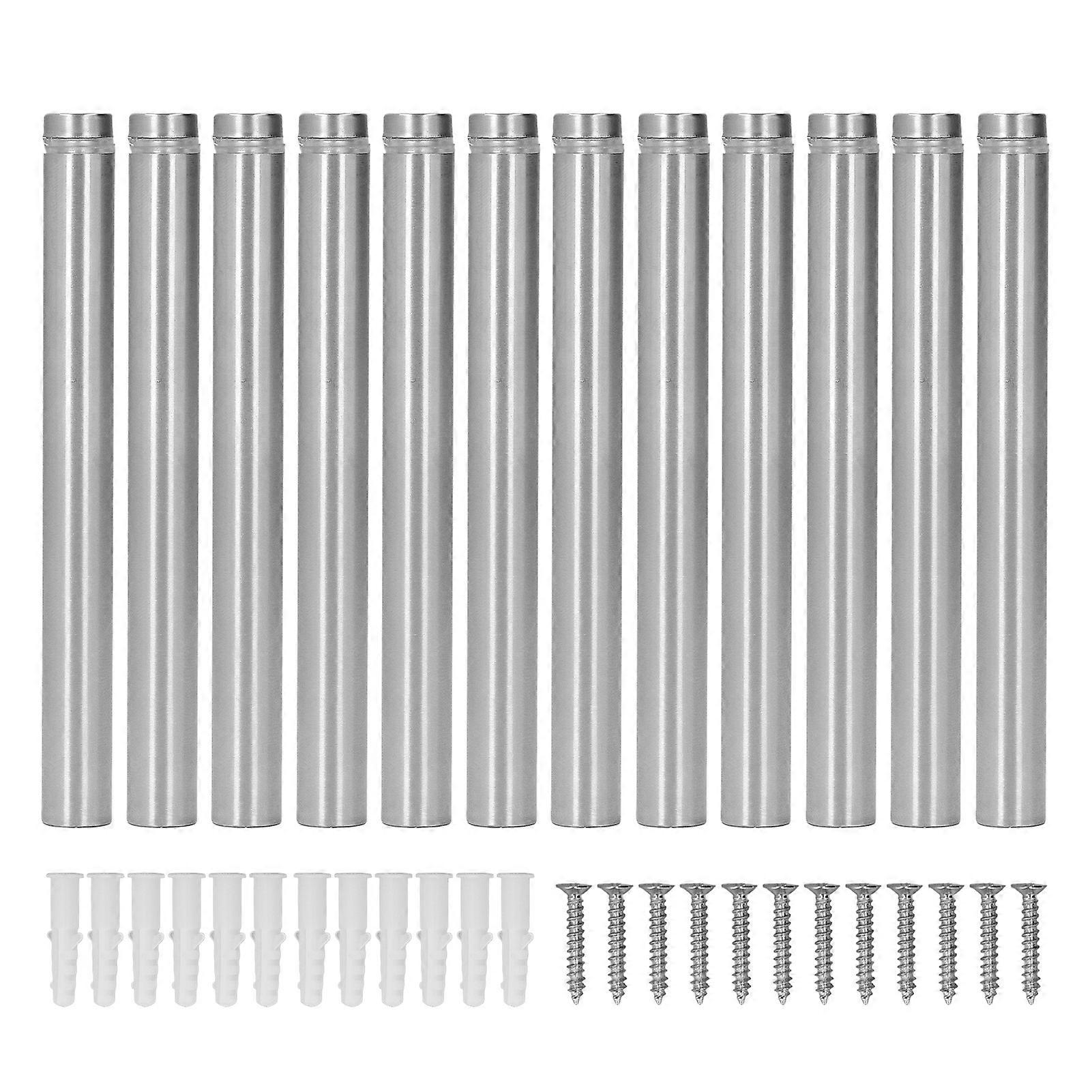 12PCSスタンドオフネジ広告釘ステンレス鋼サインホルダーネジ壁マウント12x120MM