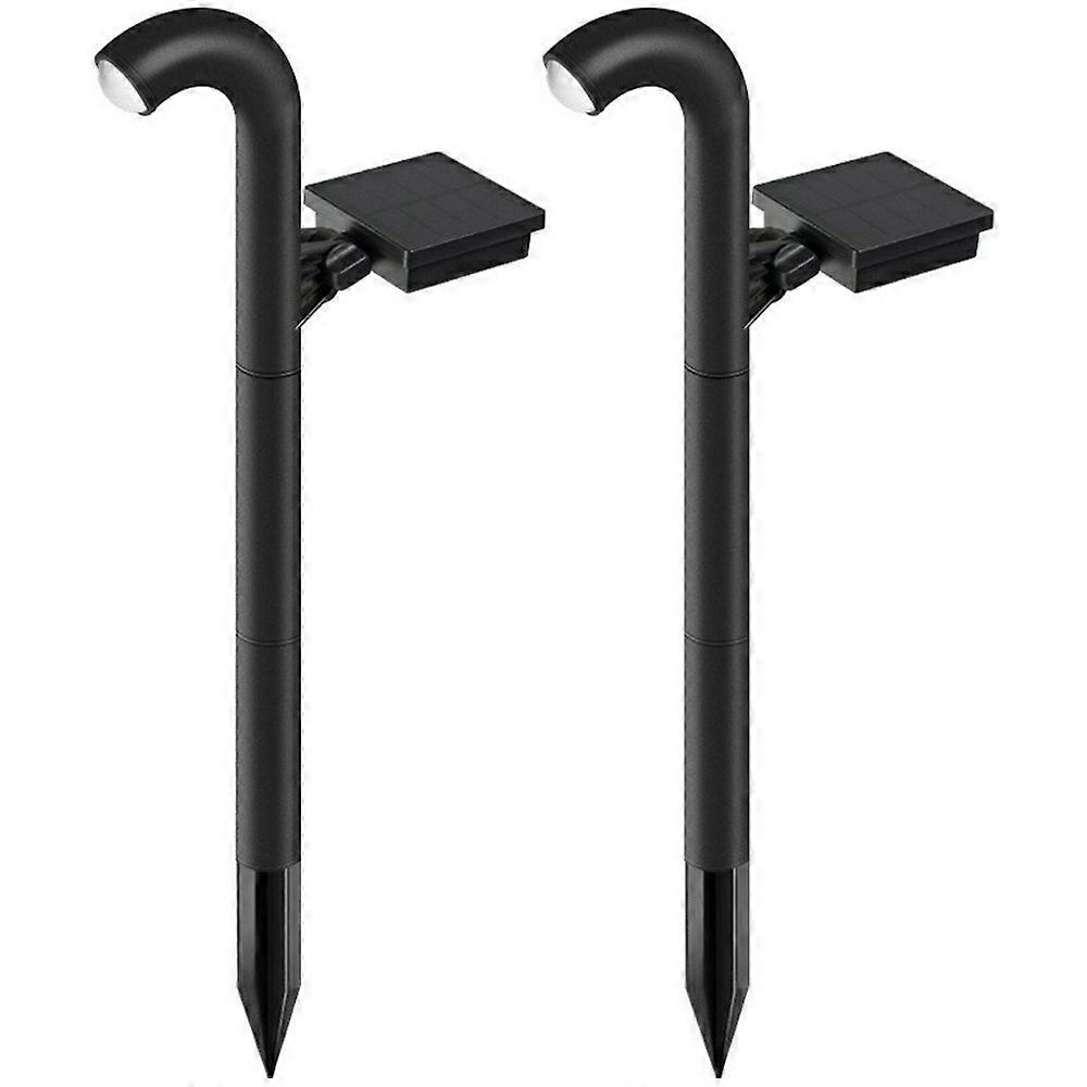 2Pcs Solar Powered Ground Stake Pathway Light Waterproof Outdoor Landscape Lamp