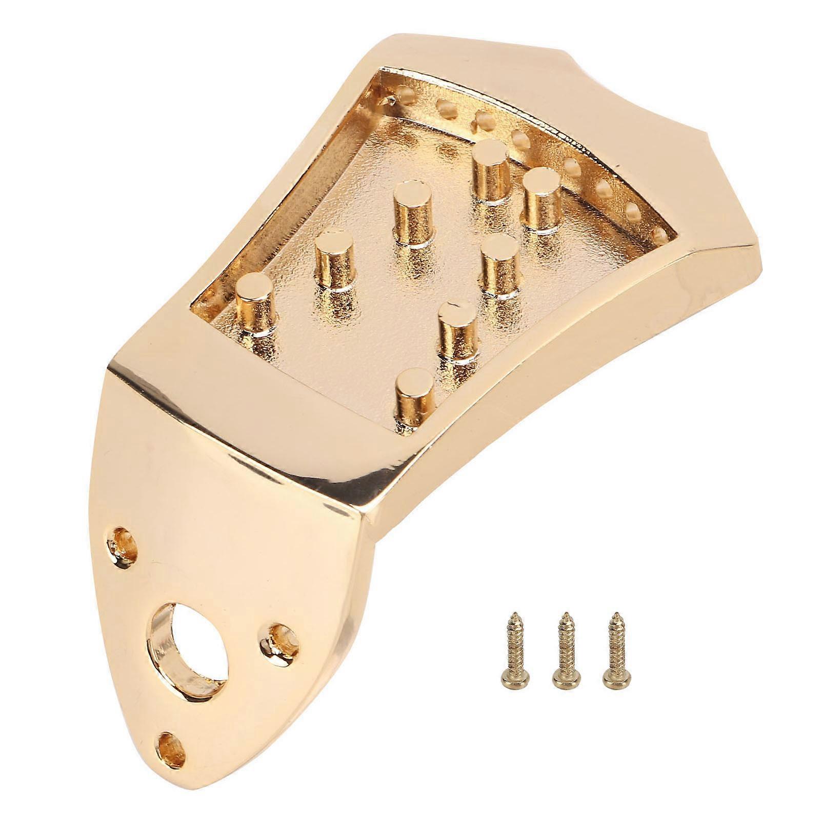 Mandolin Tailpiece Metal Bridge Replacement Part Musical Instruments Accessories Gold