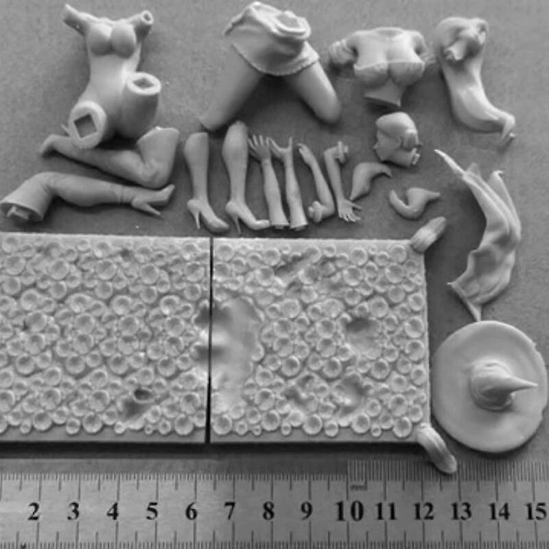 Resin Figure 1/24 Scale Princess and Witch Diy Assemble Model Kit Unassembled Dioramas Unpainted Statuettes Toys