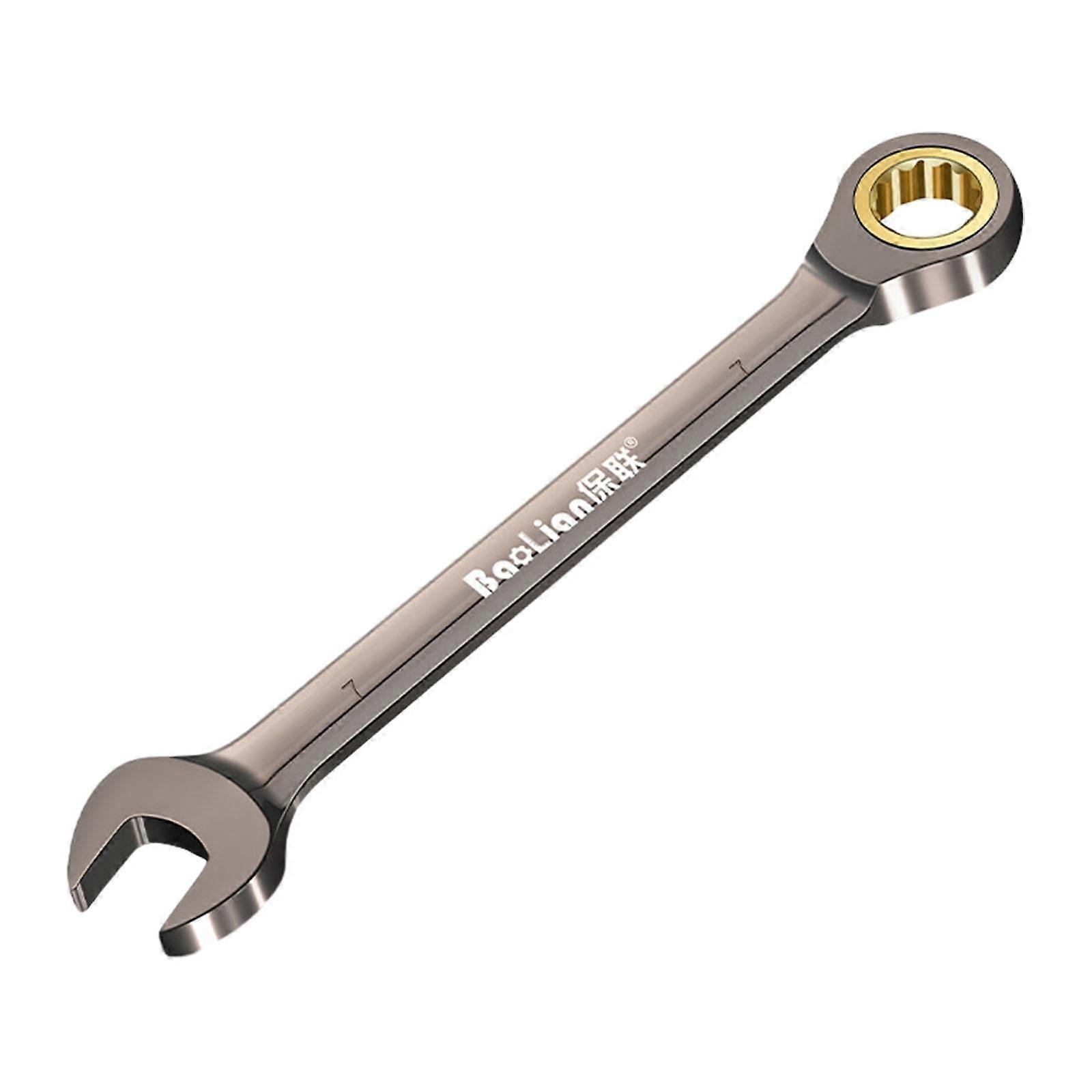 7mm Metric Ratchet Wrench Handle Spanner for Mechanic Repair Mirror Polished