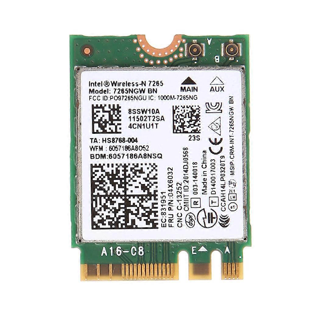 7265NGW NGFF Wireless-N WiFi Network Card 2.4 / 5G 802.11ac ax Bluetooth-Compatible 4.0 Dual Band Wifi Card for Lenovo